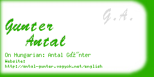 gunter antal business card